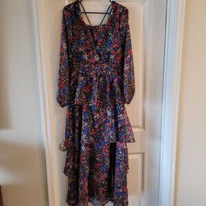 Floral Spring Party Guest Dress - Nordstrom Rack - NWOT - Backless -Tiered XL